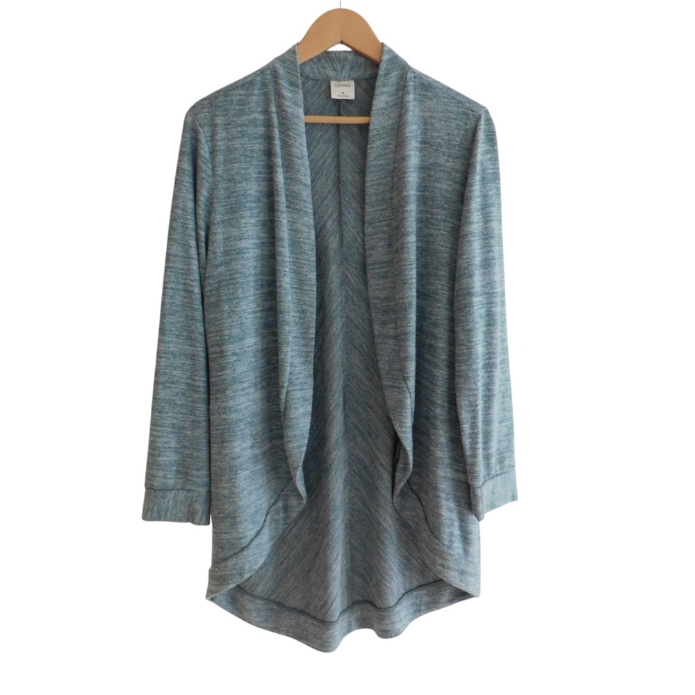 SOMA Green Soft Jersey Open Front Cardigan Lounge Wear Luxe Size Medium